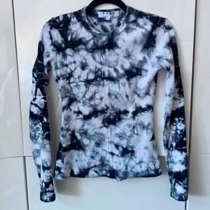 Proenza Schouler White Label Ribbed Gray Tye Dye LS XS